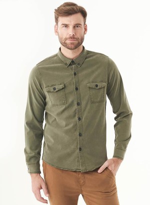 Shirt Tencel Organic Cotton Olive from Shop Like You Give a Damn