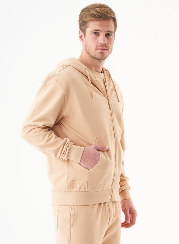 Unisex Zip Up Hoodie Junda Beige from Shop Like You Give a Damn