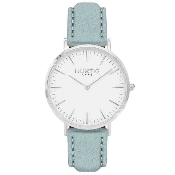 Women's Watch Hymnal Silver, White & Light Blue from Shop Like You Give a Damn