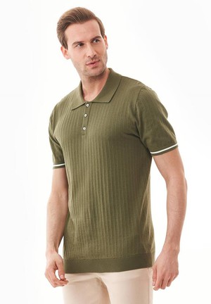 Polo Shirt Knit Khaki Green from Shop Like You Give a Damn