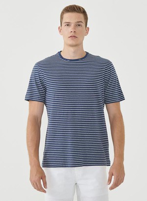 Striped T-Shirt Navy Off White from Shop Like You Give a Damn