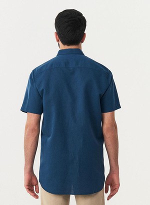 Short Sleeve Shirt Navy from Shop Like You Give a Damn