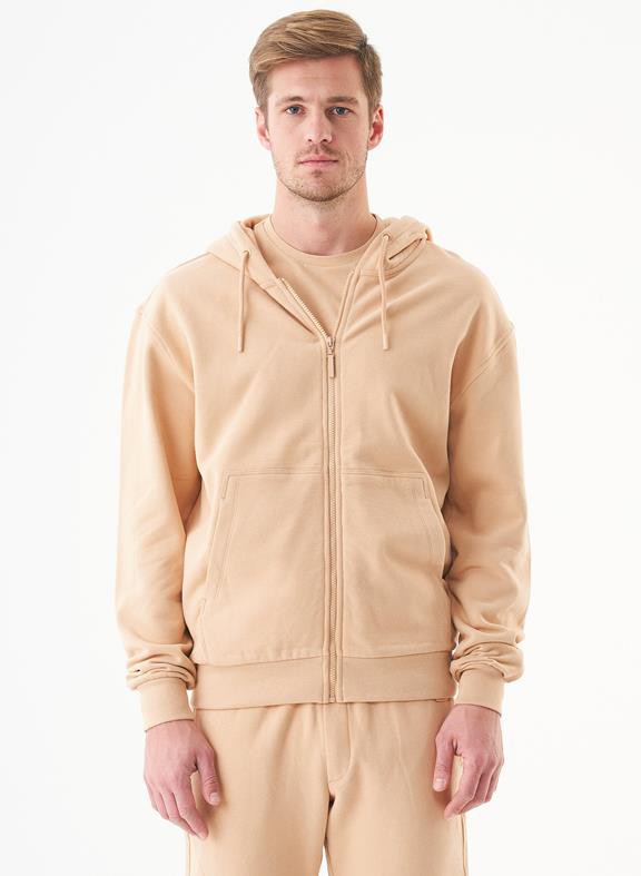 Unisex Zip Up Hoodie Junda Beige from Shop Like You Give a Damn