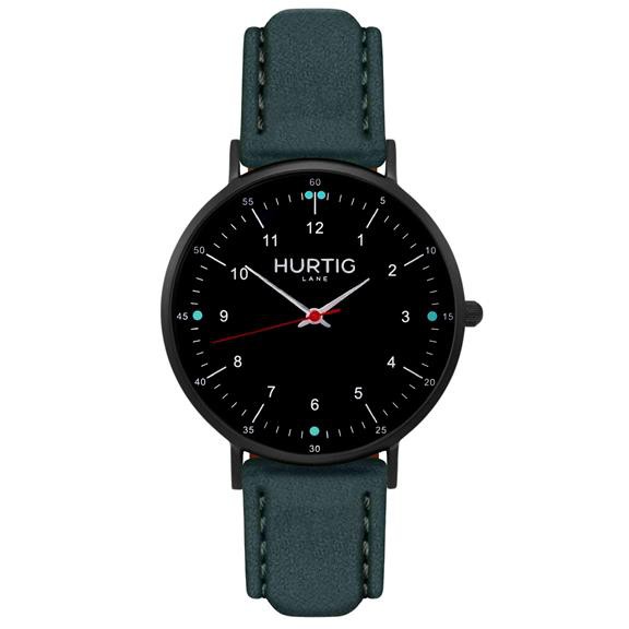 Watch Moderna Suede Black & Dark Green from Shop Like You Give a Damn