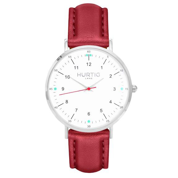 Moderno Watch Silver, White & Red from Shop Like You Give a Damn