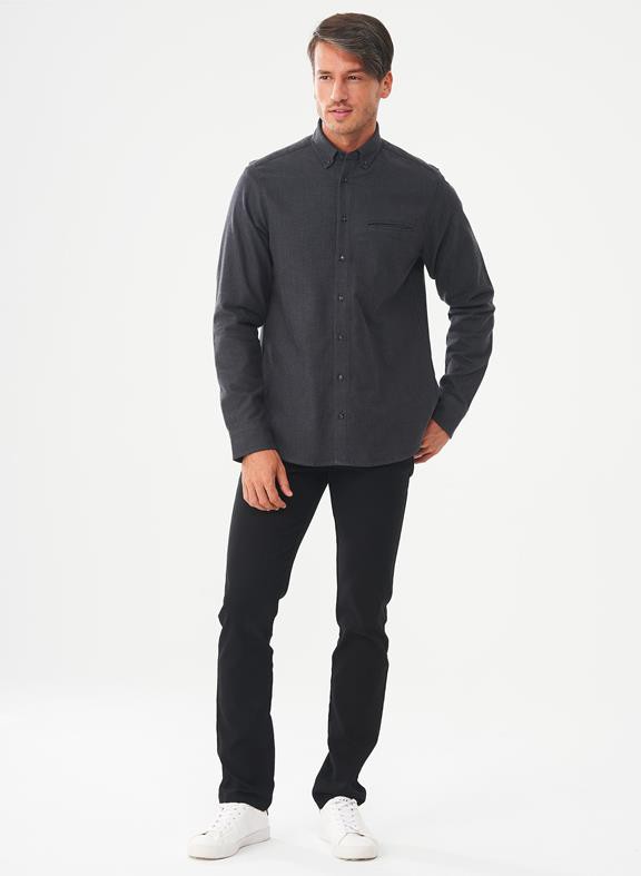 Herringbone Shirt Black from Shop Like You Give a Damn