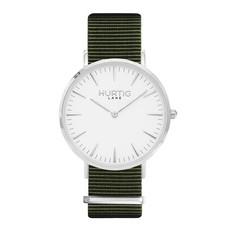 Watch Montezuma Nylon Nato Silver White & Olive Green Women via Shop Like You Give a Damn