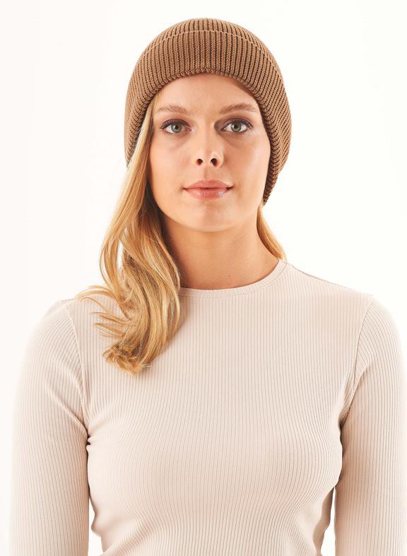 Unisex Beanie Organic Cotton Camel from Shop Like You Give a Damn