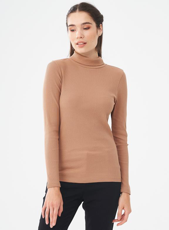 Turtleneck Light Brown from Shop Like You Give a Damn