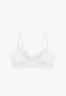 Bra Feathermoss White via Shop Like You Give a Damn