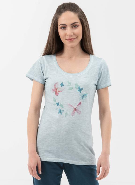 T-Shirt Butterfly Light Blue from Shop Like You Give a Damn