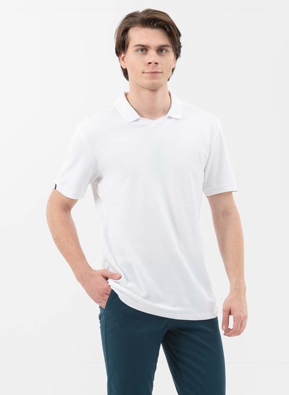 Polo V-Neck White from Shop Like You Give a Damn