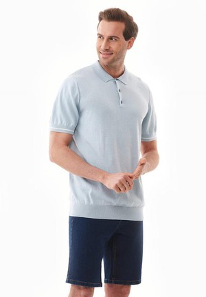 Polo Shirt Knit Haze Blue from Shop Like You Give a Damn