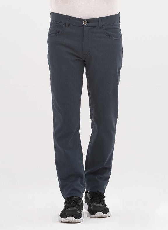 Trousers Regular Fit Navy from Shop Like You Give a Damn