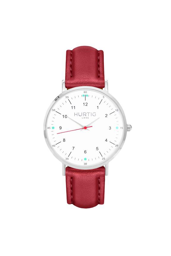 Moderno Watch Silver, White & Red from Shop Like You Give a Damn