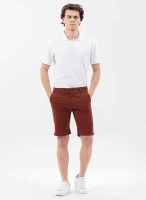 Slim Fit Chino Shorts Brown from Shop Like You Give a Damn