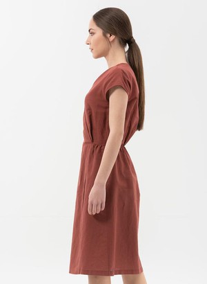 Dress V-Neck Brown from Shop Like You Give a Damn