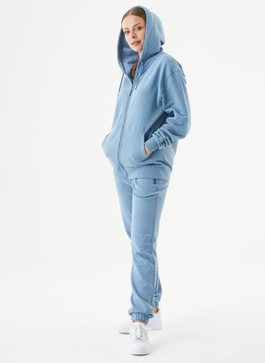 Unisex Zip Up Hoodie Junda Steel Blue from Shop Like You Give a Damn