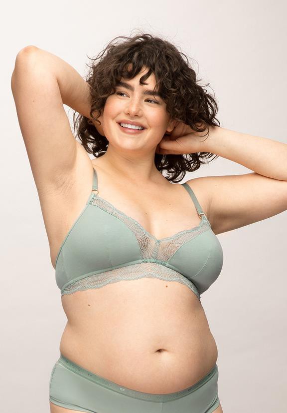 Bralette Stipa Cool Green from Shop Like You Give a Damn