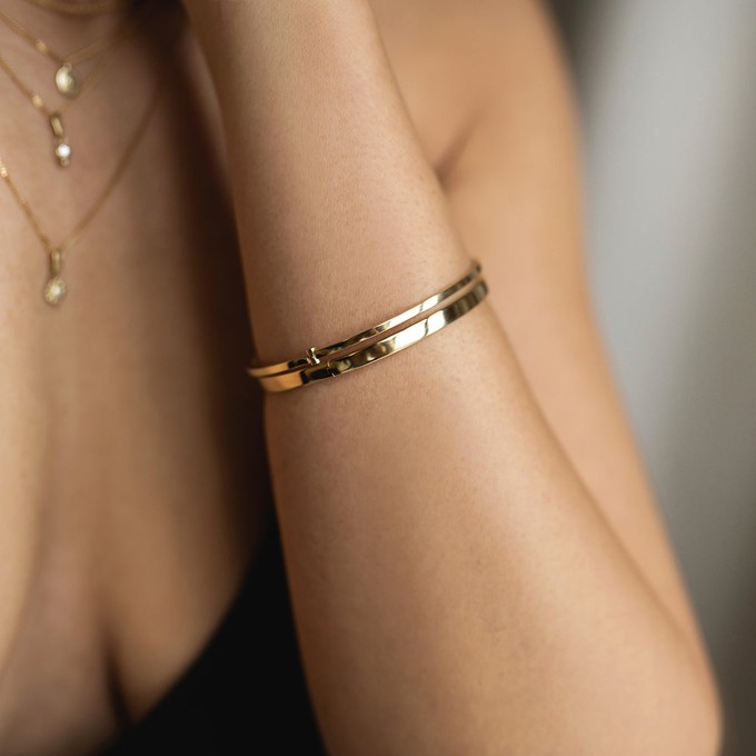 Square Bangle - 14k gold from Solitude the Label