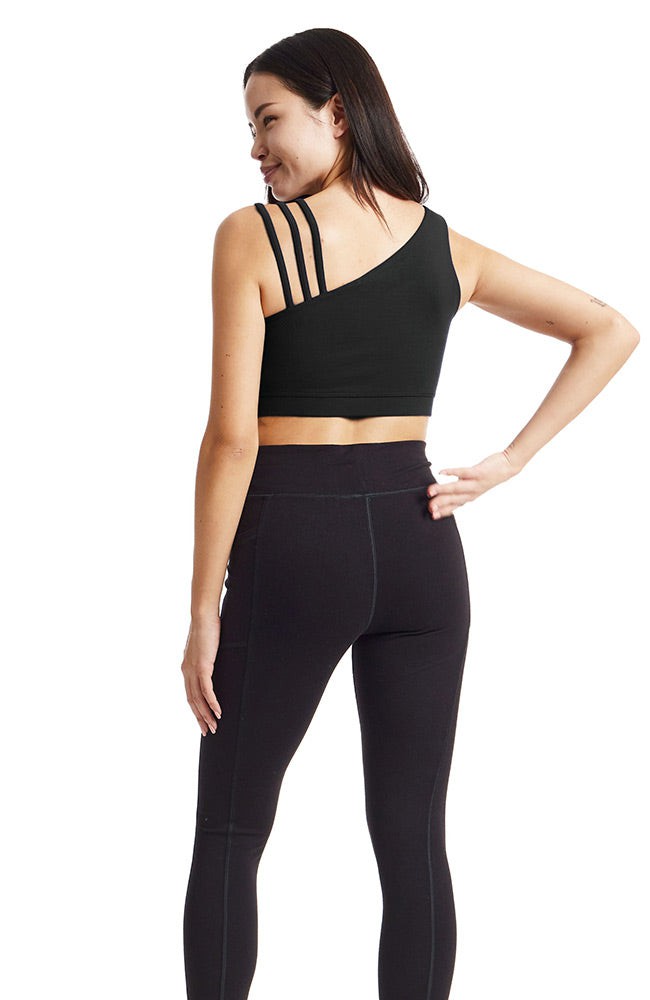 Yoga Asymmetric top black from Sophie Stone