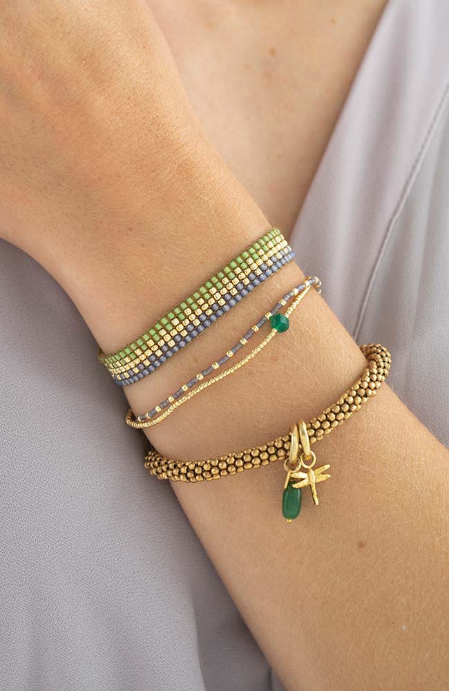 Soul bracelet Aventurine Gold from Sophie Stone