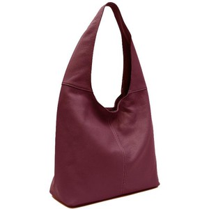 Italian Pebbled Leather Hobo Bag with Zipper Closure from Sostter