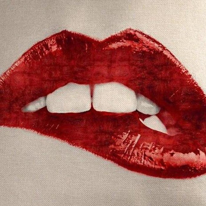 Bite Your Lips Rectangular Cushion Pillow | Bnbny from Sostter