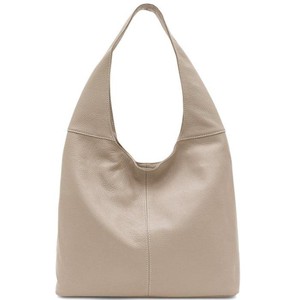 Ivory Soft Pebbled Leather Hobo Bag from Sostter