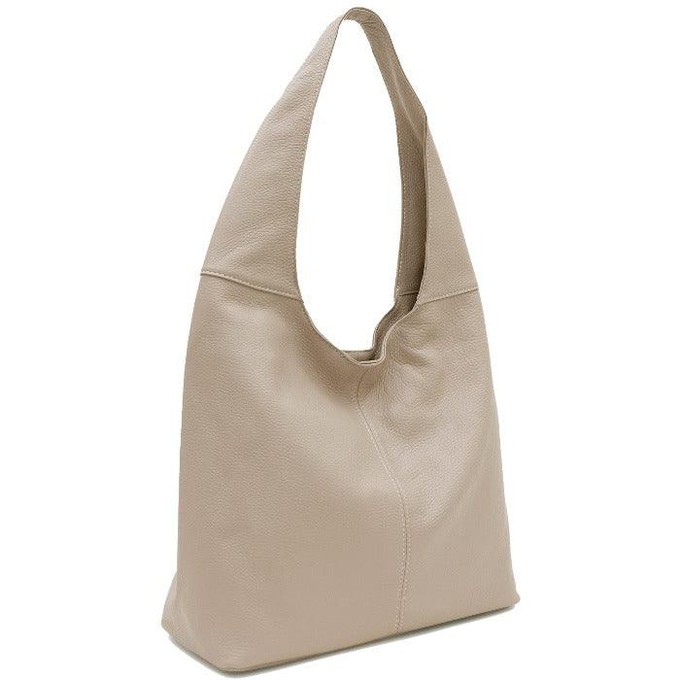 Ivory Soft Pebbled Leather Hobo Bag from Sostter