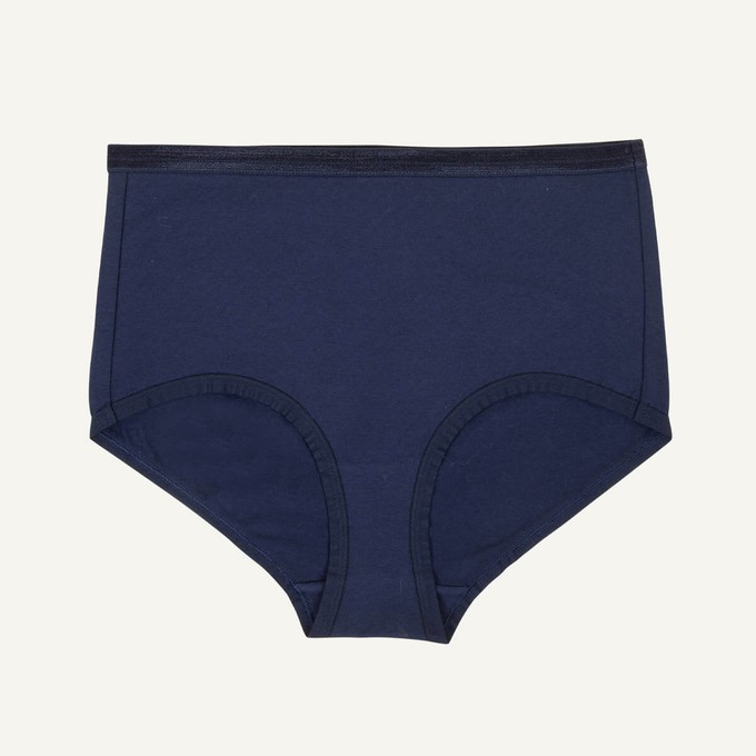 Organic Cotton Mid-Rise Retro Brief in Marine from Subset