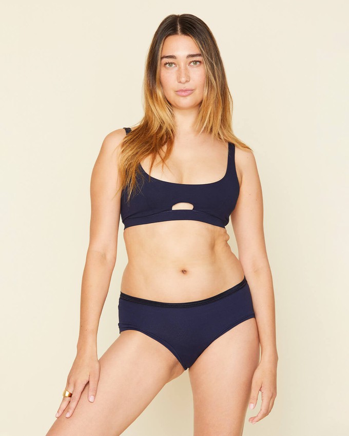 Organic Cotton Mid-Rise Hipster in Marine 3-Pack from Subset