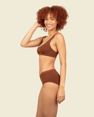 Organic Cotton Mid-Rise Brief in Cacao 3-Pack from Subset