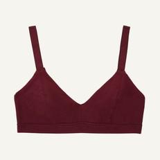 Organic Cotton Triangle Soft Bra in Garnet via Subset