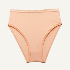 Organic Cotton High-Rise Brief in Peach via Subset