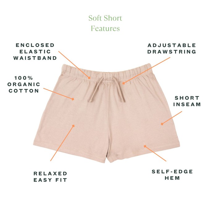 Organic Cotton Soft Short in Stone from Subset