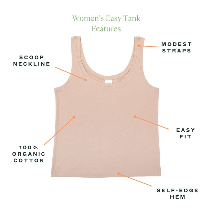 Organic Cotton Easy Tank in Stone from Subset