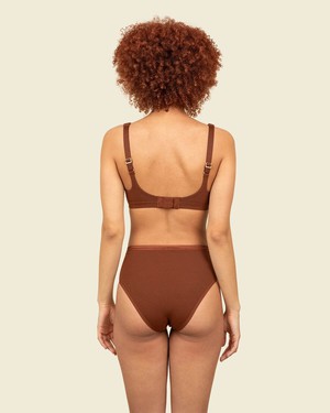 Organic Cotton High-Rise Brief in Cacao 3-Pack from Subset