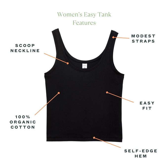 Organic Cotton Easy Tank in Graphite from Subset