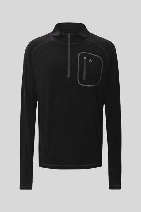 Superino Alling Half Zip Black from Superstainable