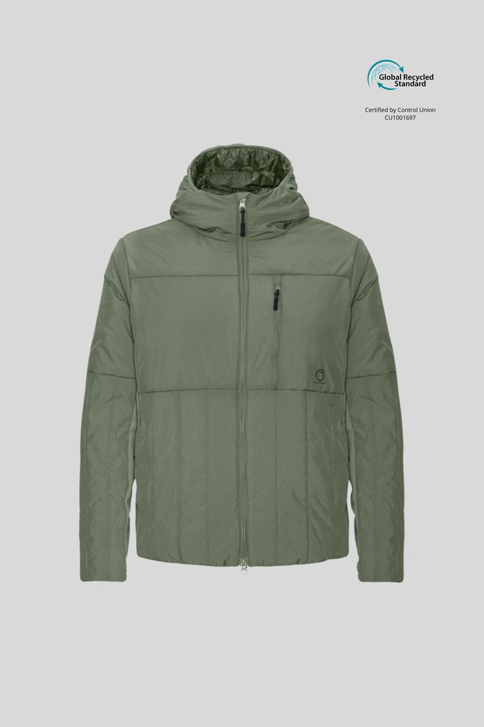 Lund Padded Jacket GeoMap Lark Green from Superstainable