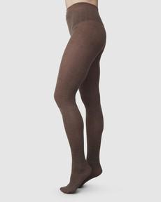 Ylva Fishbone Wool Tights via Swedish Stockings