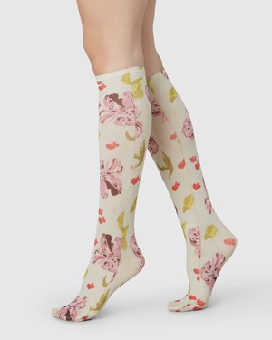 Helen Bullock Floral Knee-Highs from Swedish Stockings