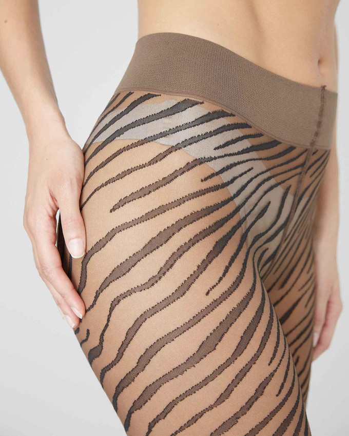 Zadie Zebra Tights from Swedish Stockings