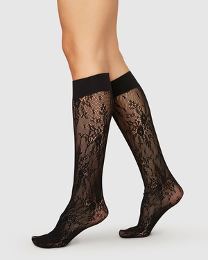 Rosa Lace Knee-Highs from Swedish Stockings