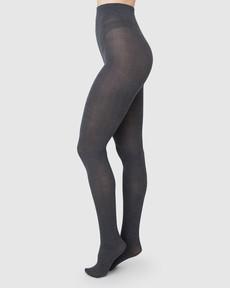 Ylva Fishbone Wool Tights via Swedish Stockings