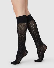 Ina Pointelle Knee-Highs via Swedish Stockings