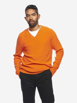 The V-Neck Sweater – Orange from TEYM