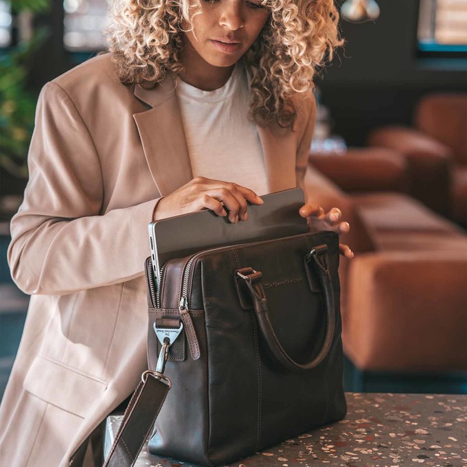 Leather Laptop Bag Brown Santiago - The Chesterfield Brand from The Chesterfield Brand