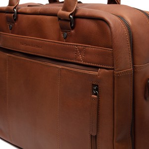 Leather Laptop Bag Cognac Boston - The Chesterfield Brand from The Chesterfield Brand